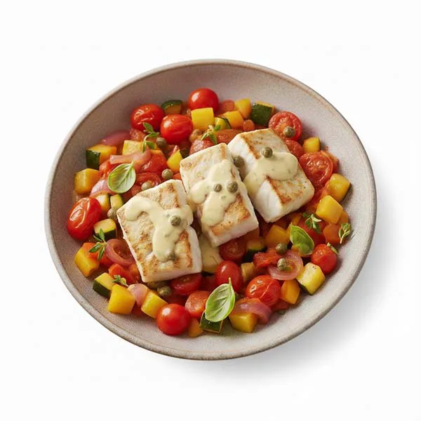 Pan Seared Ginger Fish with Cauliflower Fried Rice